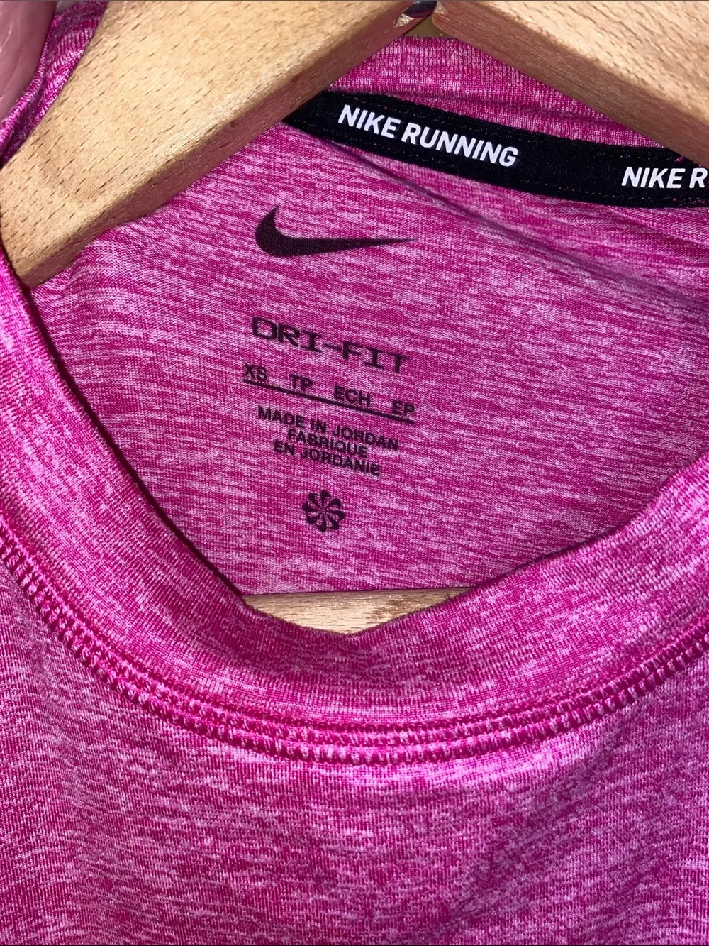Nike Pink Heather Performance Long Sleeve Top
